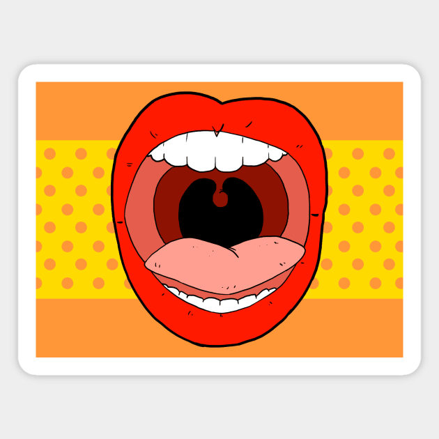 Pop art mouth Magnet by NeM.DG